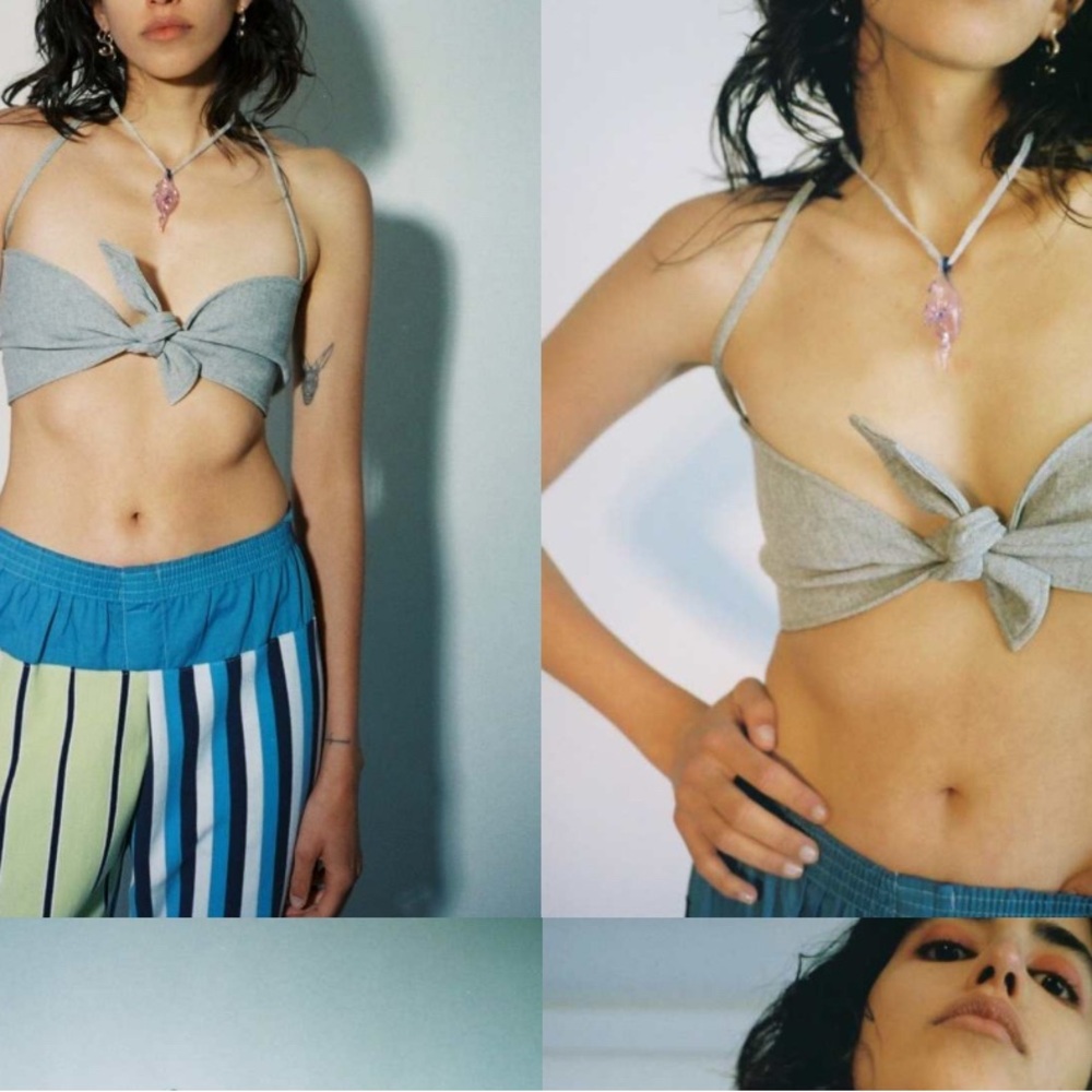 Maryam Nasir Zadeh Knit Tie Top